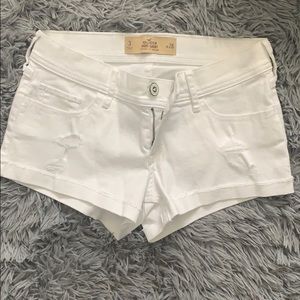 Hollister White Low Rise Shorts